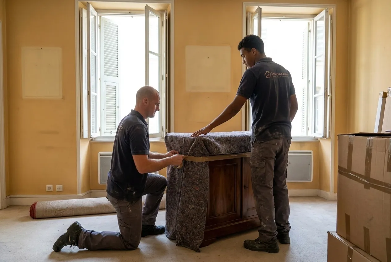 Débarras appartement : l'équipe de Débarras Nice au travail