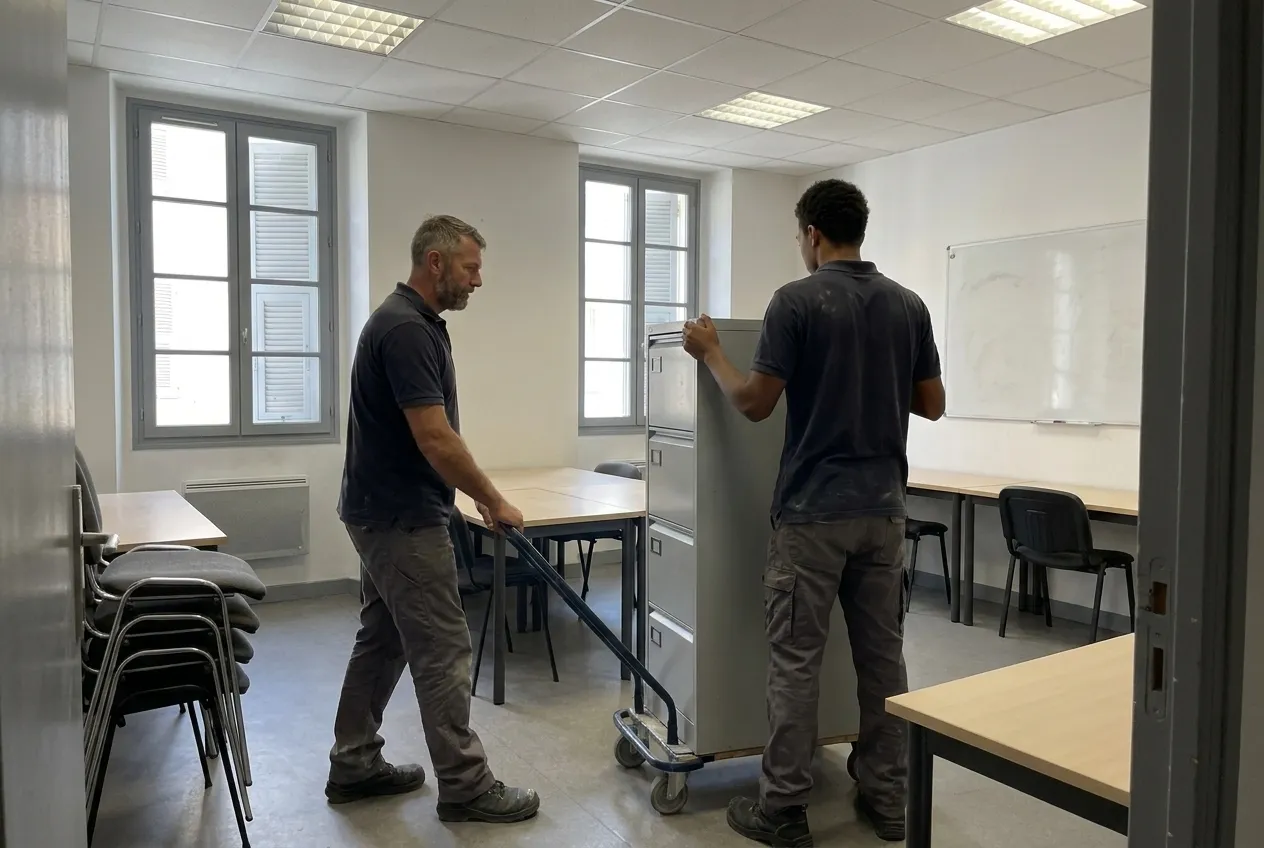 Débarras bureaux et locaux pro : l'équipe de Débarras Nice au travail